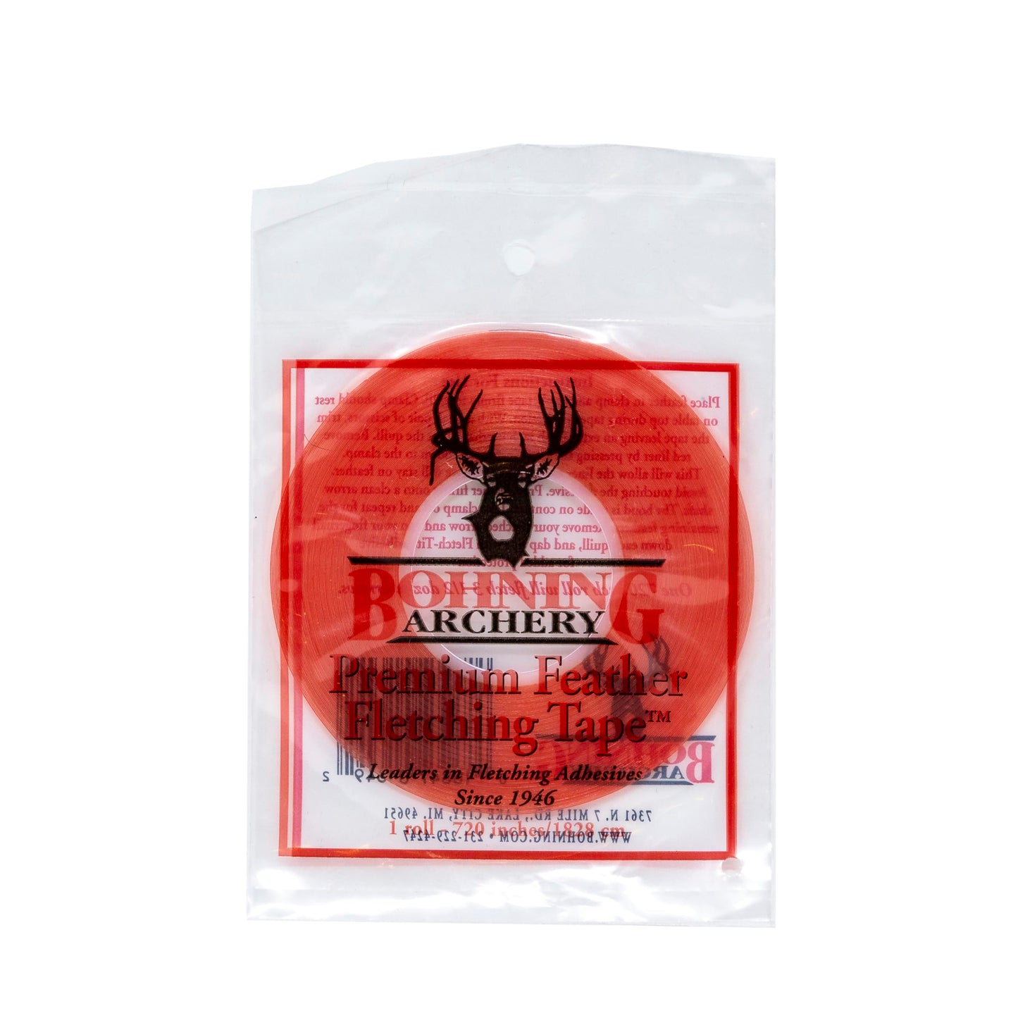 Bohning Feather Fletching Tape, Red, 720"