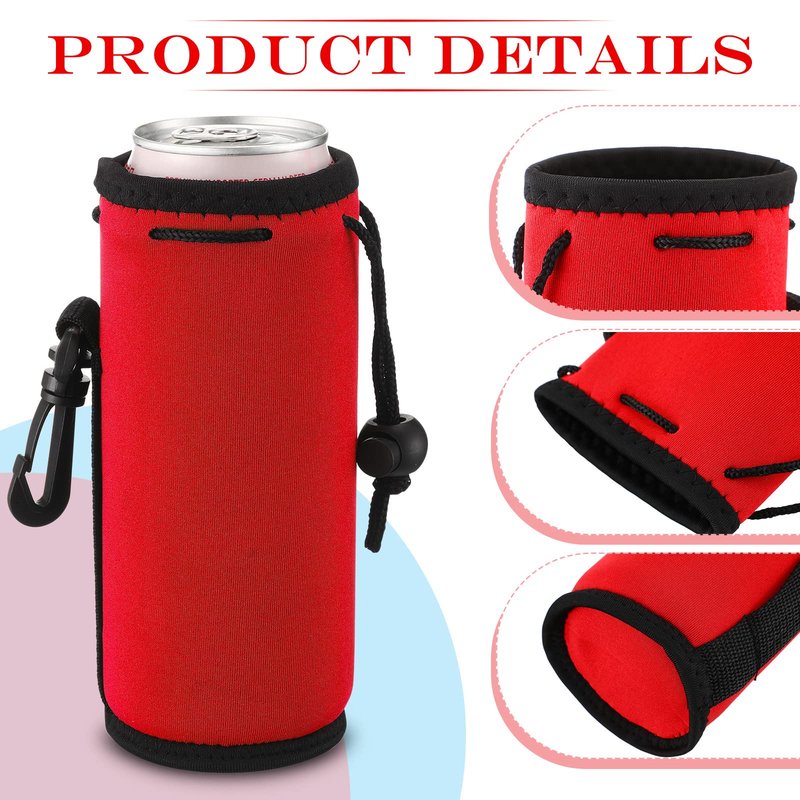 Remerry 4 Pcs Neoprene Water Bottle Sleeve Carrier Bag with Adjustable Strapinsulated Neoprene Sling Sleeve Canteen Flask Water Bottle Holder for 17 oz Stainless Steel/Plastic (1000 ml,Bright Colors)