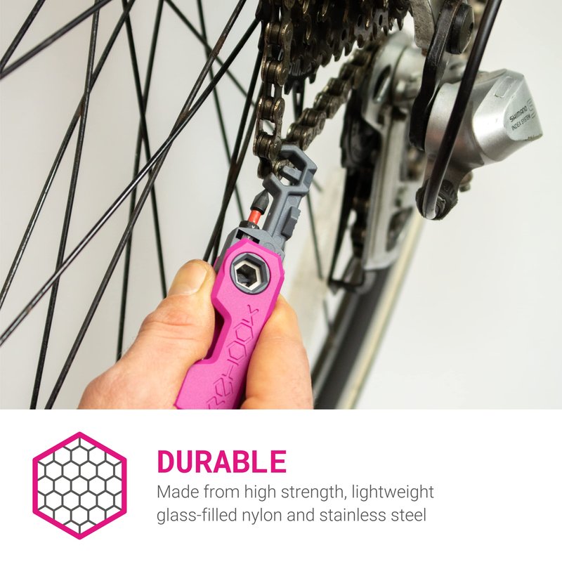 Rehook Mini - Get Your Chain Back on Your Bike - Perfect Stocking Filler for Cyclist - Pink (Pink/Grey / PH1)