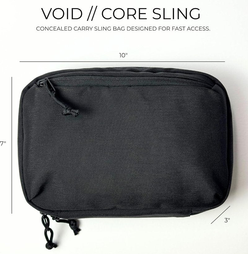 Concealed Carry Sling Bag - Full Size Tactical EDC Crossbody Bag with Quick Access | Includes IWB Holster Adapter
