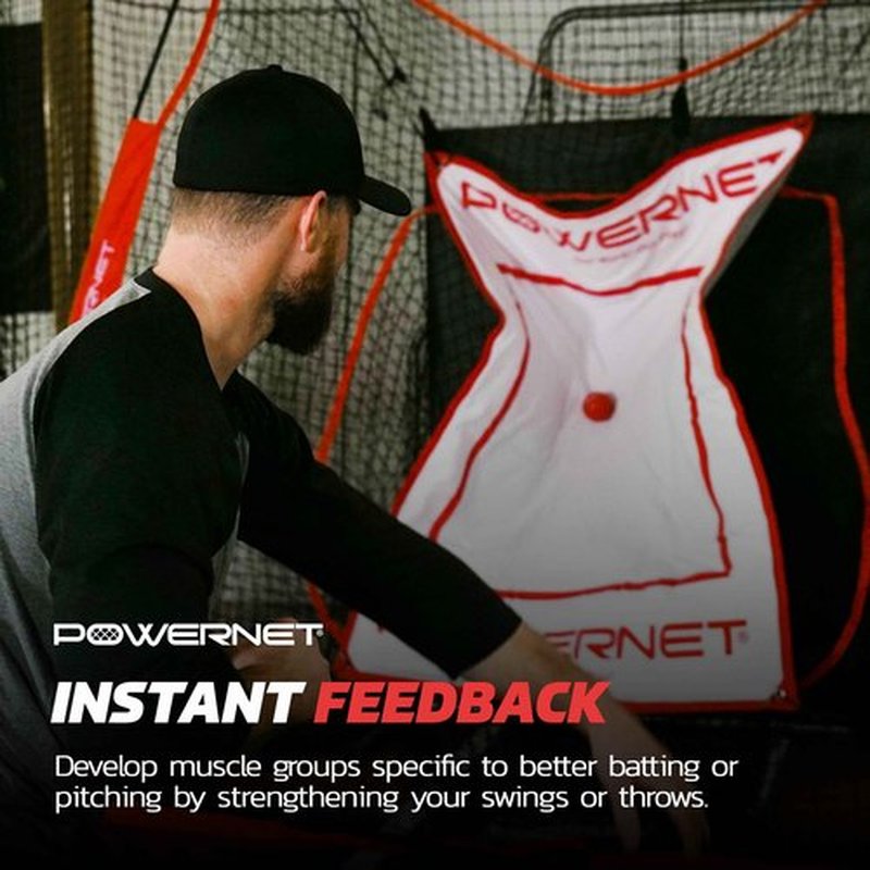 PowerNet Weighted Baseballs for Hitting Training, Baseball Training Equipment for Throwing & Batting, Build Muscle & Strength, 6 Balls 2.8" (16 Oz - Red)