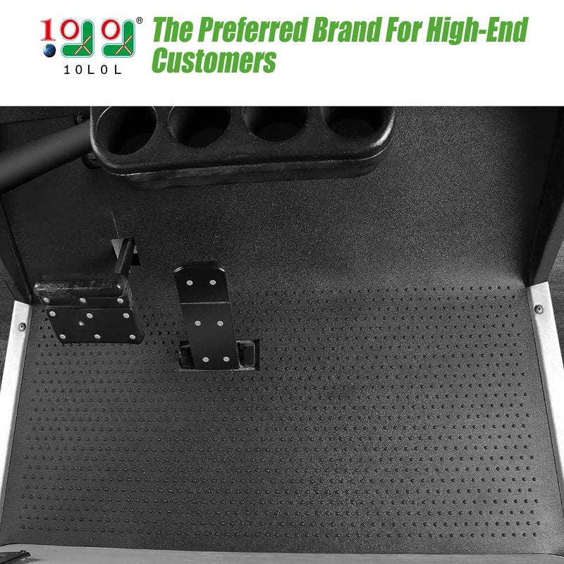 10L0L Golf Cart Full Coverage Liner Floor Mat for EZGO TXT 1996-up Electric and Gas, Black