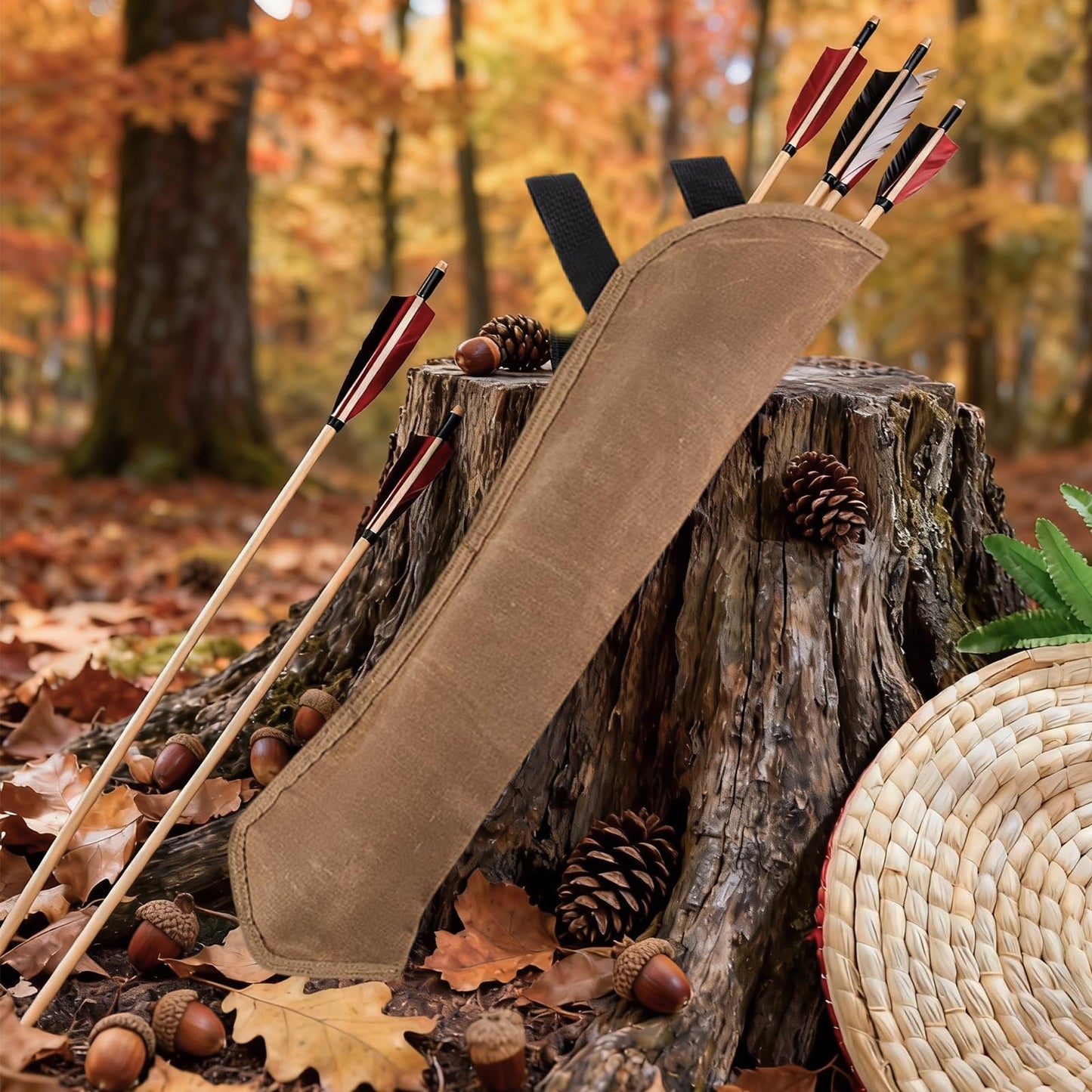 BSLGCTX Archery Recurve Bow Case, Soft Archery Bag, Elastic Recurve Bow and Longbow Storage Bags,Waxed Canvas Quiver Costume, Handmade Archer Accessories for Training and Competitions.