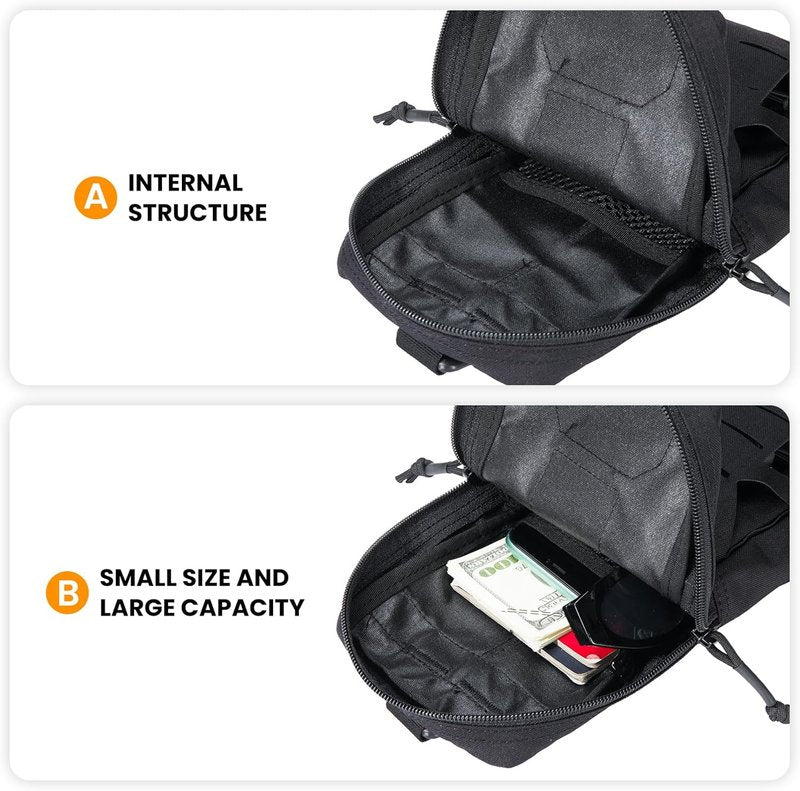 Tactical EDC Pouch - Molle Utility Tool Organizer for Gadgets | Waist Belt Bag