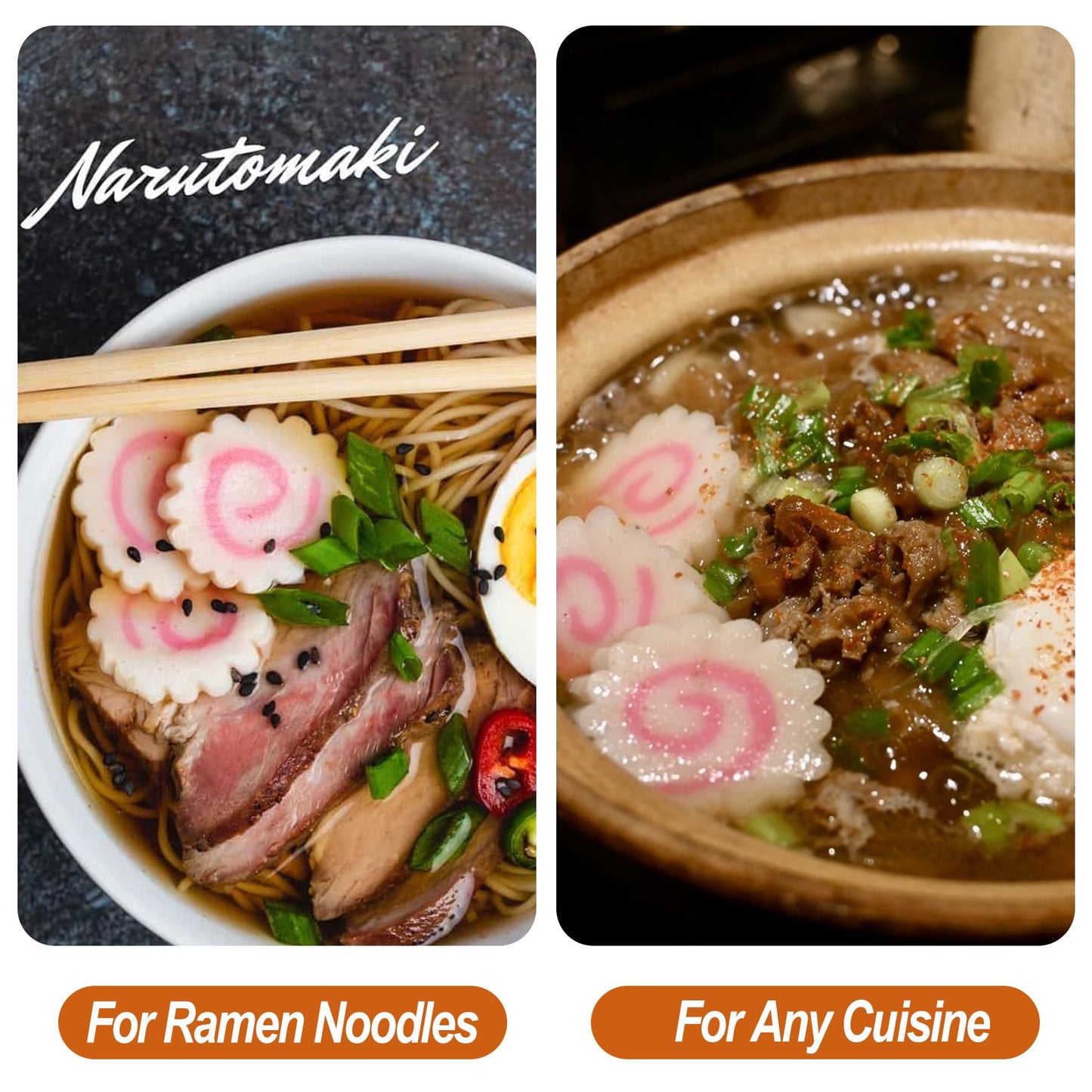 5.3oz Freeze Dried Narutomaki Fish Cake - Japanese Ramen Toppings for Instant Noodles, Udon, Soup, Camping Food & Emergency Supplies, Authentic Asian Cuisine