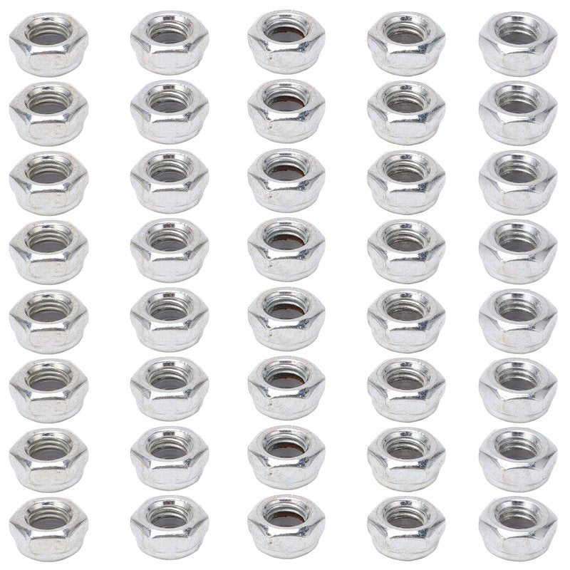 Astibym Axle Nuts for Skateboard, 40pcs Skateboard Trucks Axes Nuts Carbon Steel Skateboard Truck Hardware Kit for Skateboard(Silver), Outdoor Scooter,Outdoor Scooter