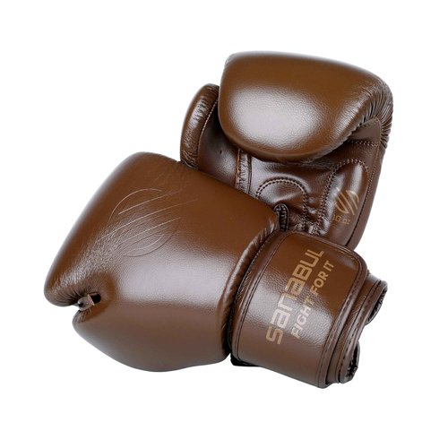 Sanabul Battle Forged Boxing Gloves for Men & Women, Kickboxing MMA, Muay Thai Gloves and Heavy Bag Training Punching & Sparring, Brown 14 oz