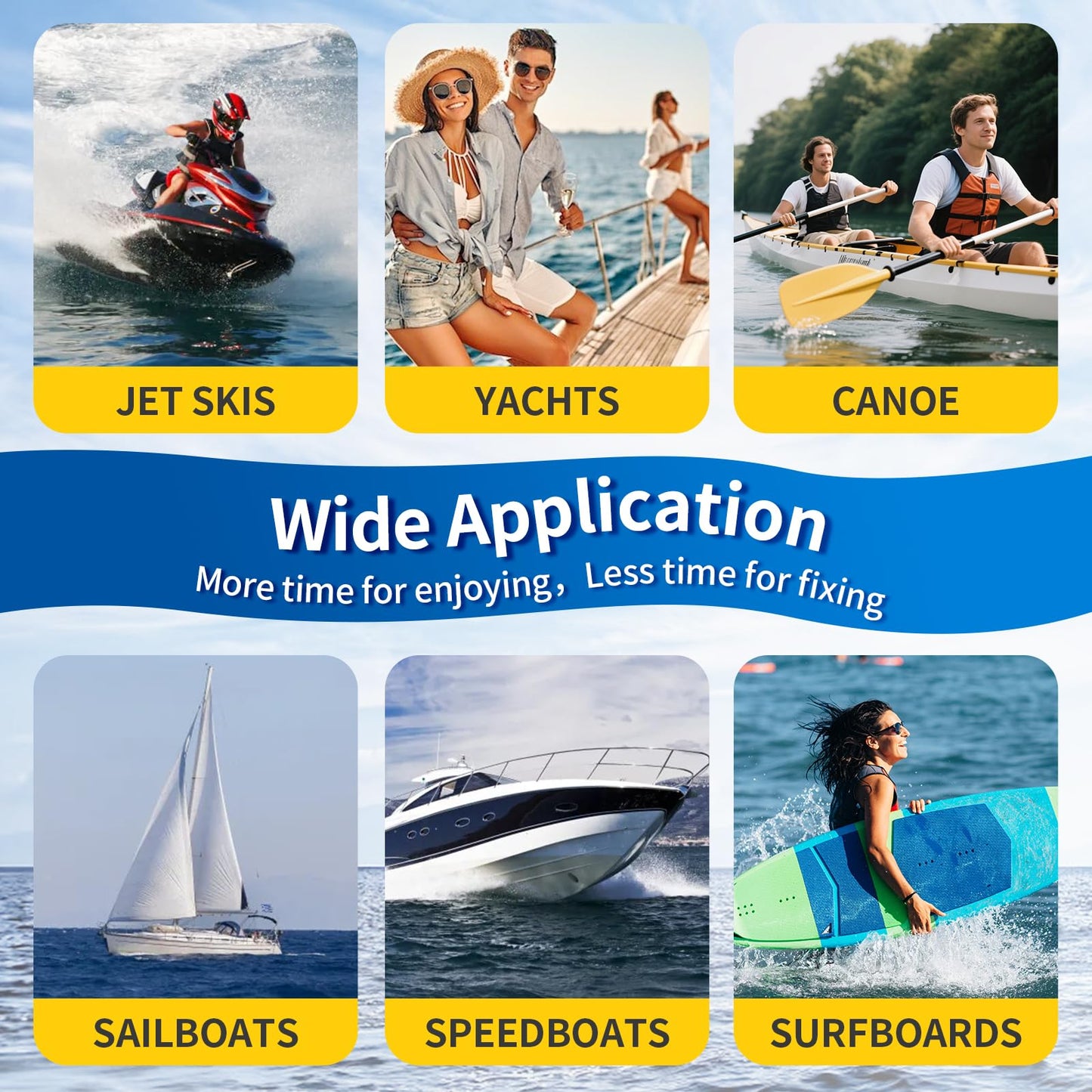 Quadence Fiberglass Boat Repair Kit, Marine Fiberglass Repair Kit for Boats, Gel Coat Repair Kit for Boats, Waterproof Epoxy Filler for Fiberglass Boats Fix Holes Chips Pit Cracks (Color Match)