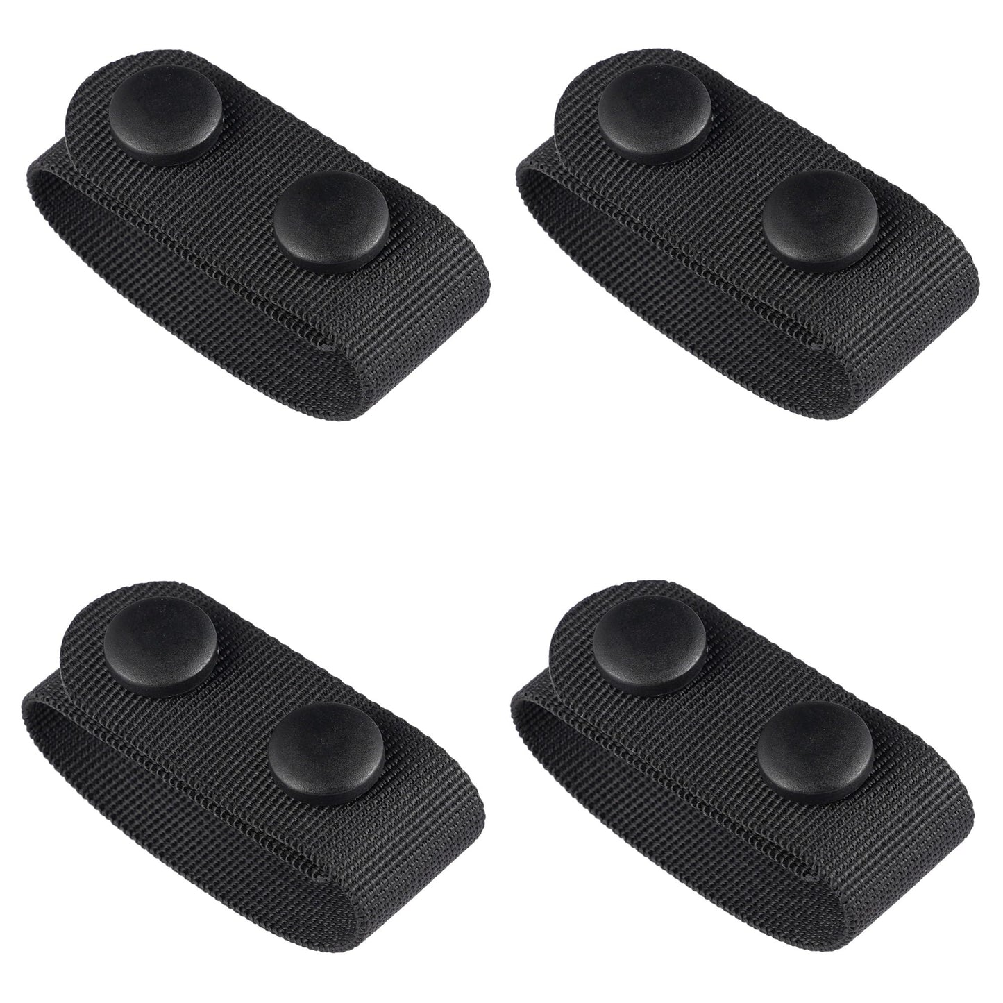 TACNEX 1.5" Duty Belt Keepers w/Double Snaps for Utility Belt Loop Stays Heavy Duty Nylon Tactical Underbelt Holder Retainer Band
