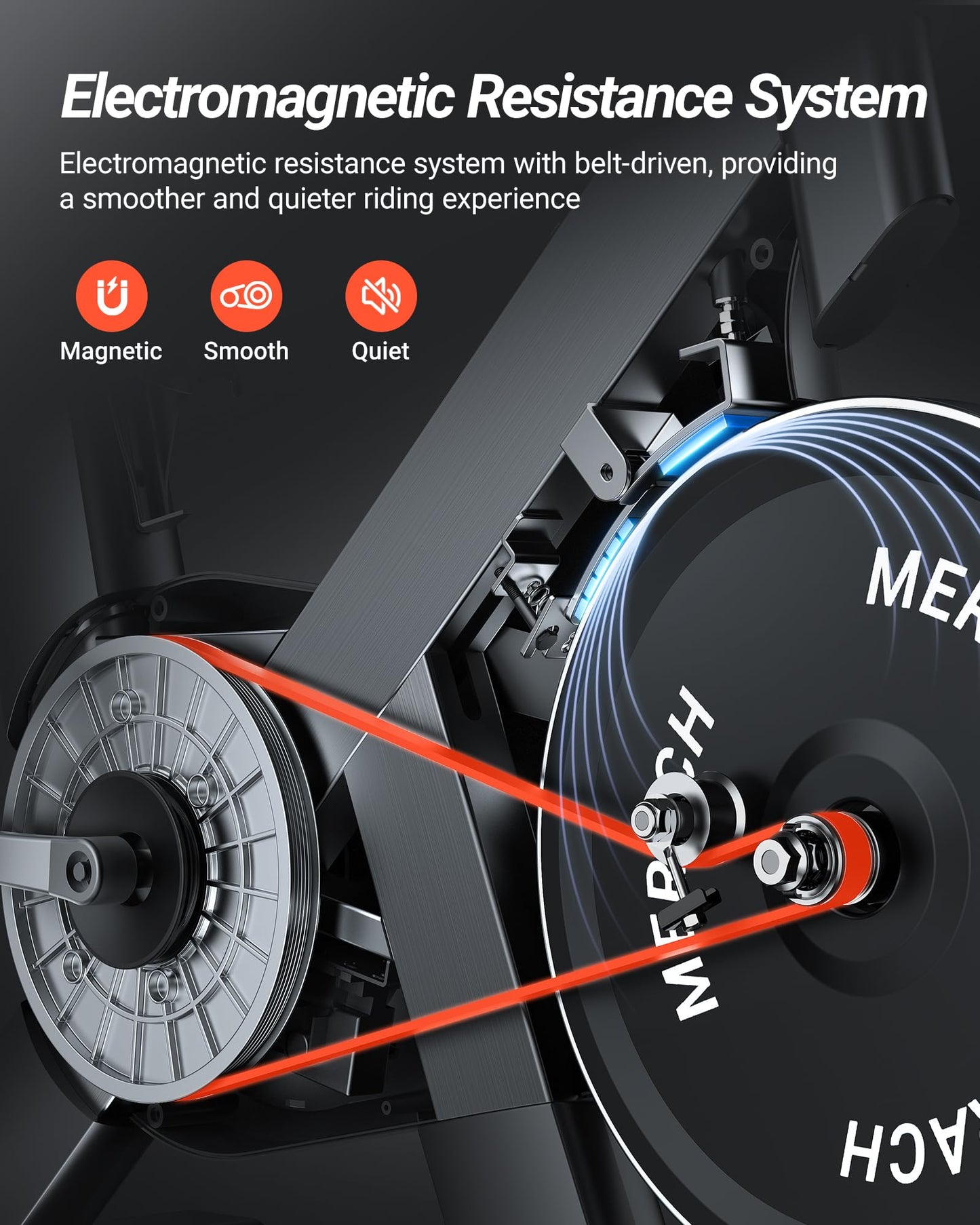 MERACH Auto Resistance Exercise Bike for Home, Bluetooth Stationary Bike with APP Data Tracking, Indoor Cycling Bike with Magnetic Resistance, SPD Pedals, Bottle Holder and 350lbs Weight Capacity