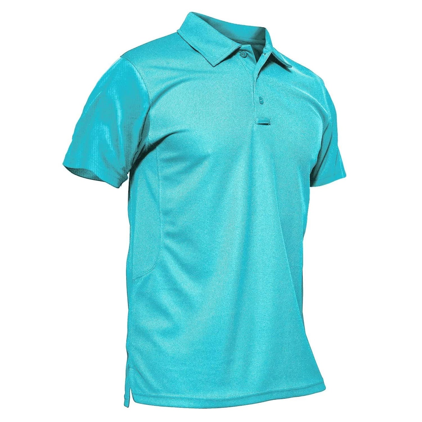 MAGCOMSEN Mens Polo Shirts Golf Shirts Polyester Quick Dry Light Work Shirts Golf Polo Shirts Ice Blue XL