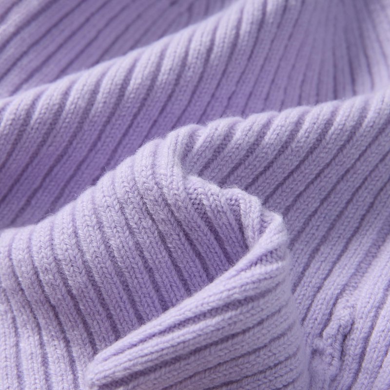 FUQILA 100% Merino Wool Cuff Beanie Hat for Women Winter Soft Warm Ladies Wool Knitted Skull Beanies Cap (Light Purple)
