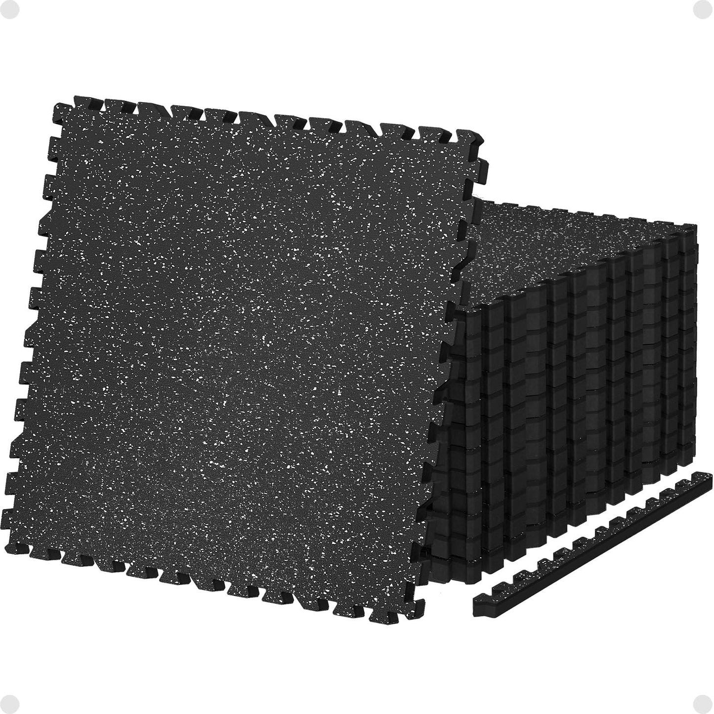 AIRHOP 0.79" Thick Gym Flooring for Home Gym, 24 Sq Ft Rubber Top Gym Mat