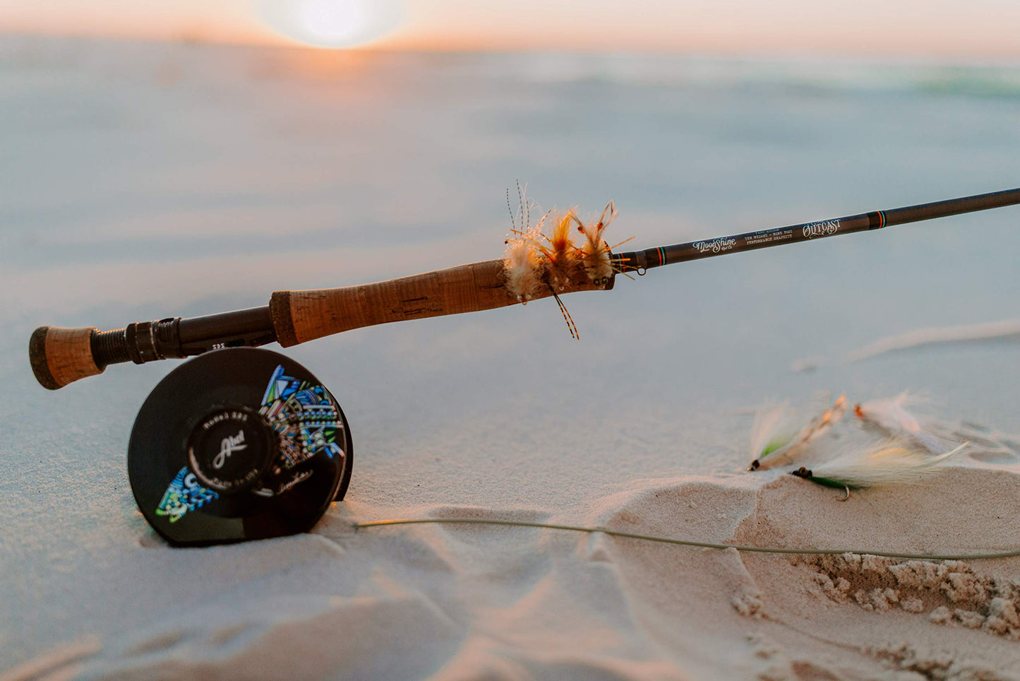 Moonshine Rod Company Fly Fishing Rod with Carrying Case and Extra Rod Tip