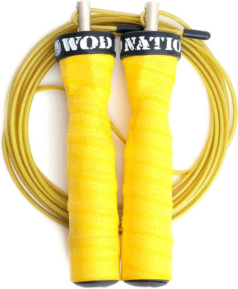 Attack Speed Jump Rope - Adjustable Two Cable Skipping System | 11ft Thick & Light Cables for Double Unders - Ideal for Men & Women
