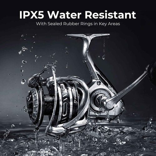 Piscifun NautiX Spinning Reel, Aluminum Spinning Fishing Reel, CNC Aluminum Gear, 26LBs Max Drag, 8+1 Sealed BB, 6.0:1 Gear Ratio, Smooth Powerful Freshwater Saltwater Reel, 4000 Series