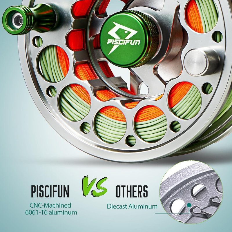 Piscifun Fly Fishing Reel - CNC-Machined Aluminum Alloy Design | Lightweight & Durable