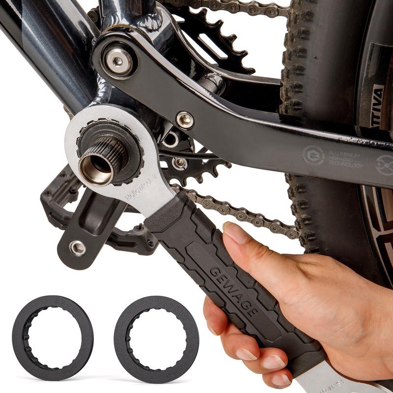 Bicycle Bottom Bracket Tool - Bottom Bracket Removal Install Tool Compatible with Shimano Hollowtech II/BB9000, BBR60,FSA MegaEvo - BB Remover with Crank cap wrench(FSA MegaEvo)