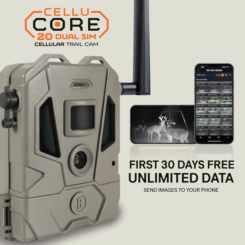 Bushnell CelluCORE 20 Trail Camera - 20MP Images, 1080p HD Video, No Glow Night Vision | Slate Green