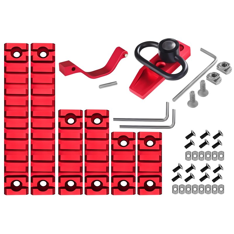 Gotical Combo of 8-5 Slots (2 Pcs) & 7-Slots (2 Pcs) & 13 Slots (2 pcs) Section with Direct Attachment Quick Detach Kit-Push (Combo of 5 Items)