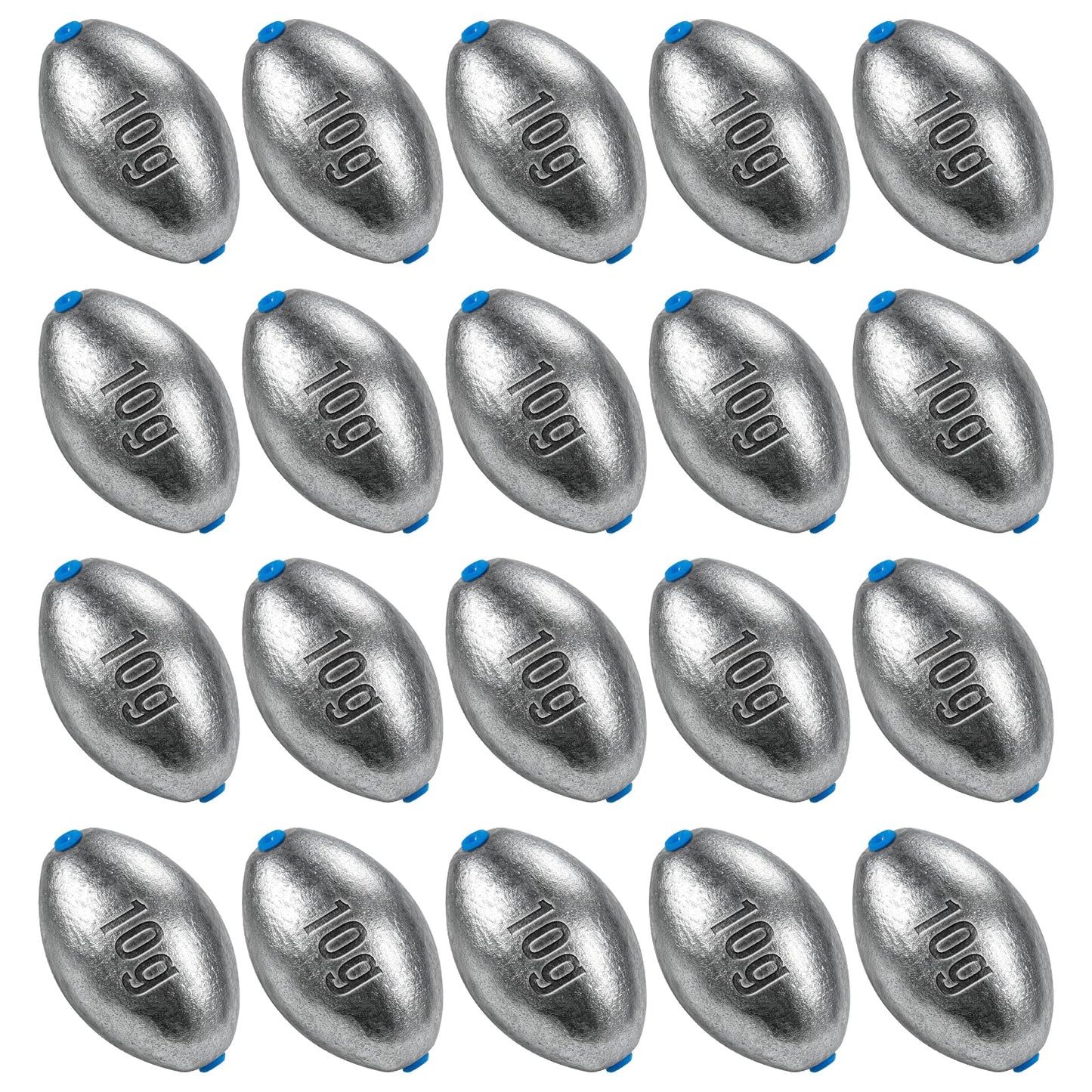 Alwonder Egg Sinkers Fishing Weights, Oval Lead Fishing Weights Sinkers Bass Fishing Casting Egg Sinker Saltwater Freshwater Tackle 3/8oz