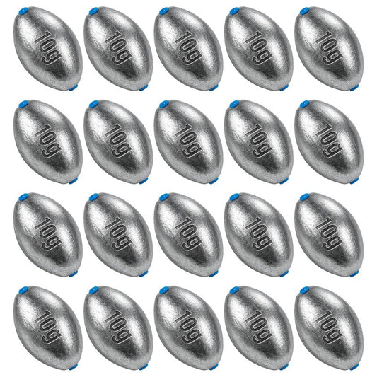 Alwonder Egg Sinkers Fishing Weights, Oval Lead Fishing Weights Sinkers Bass Fishing Casting Egg Sinker Saltwater Freshwater Tackle 3/8oz