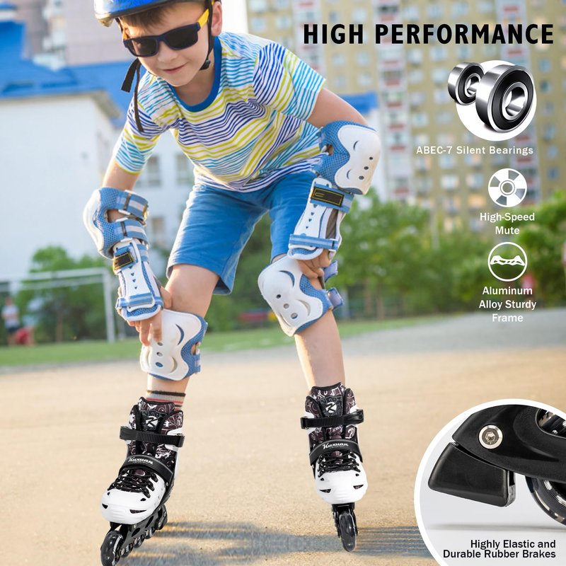 Inline Skates for Women Men Fun Illuminating Skates Adult Female Male Kids Girls Boys Patines para Mujer Size 7 8