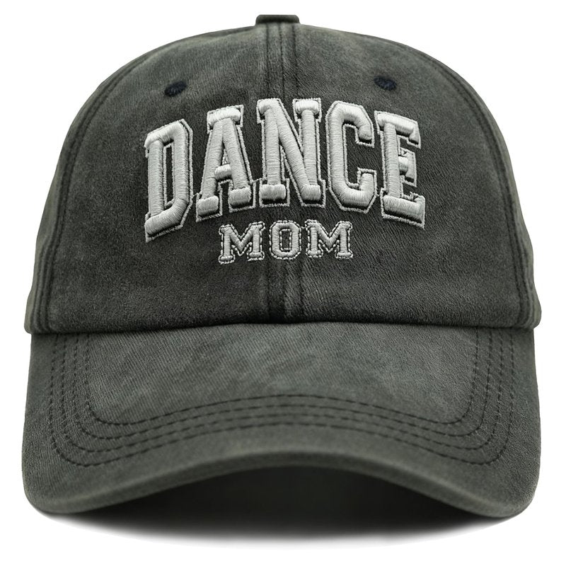 Jumsky Dance Mom Gift - Dance Mama Baseball Caps Embroidered Adjustable Washed Dad Hat Black