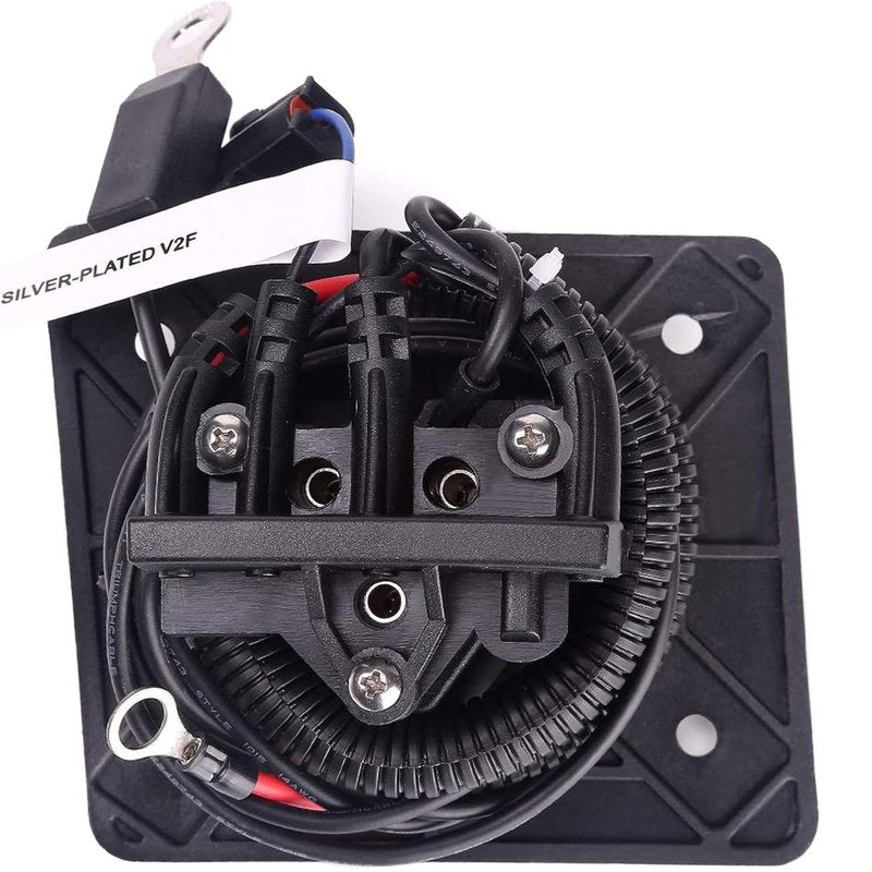 Huskey EZGO Charger Receptacle Delta-Q 48V Golf Cart Charging Port for 2008-Up EZGO RXV and 2014-Up EZGO TXT Electric Golf Carts, Replaces OEM Part #602529, 613304,After-Market Reference #8054