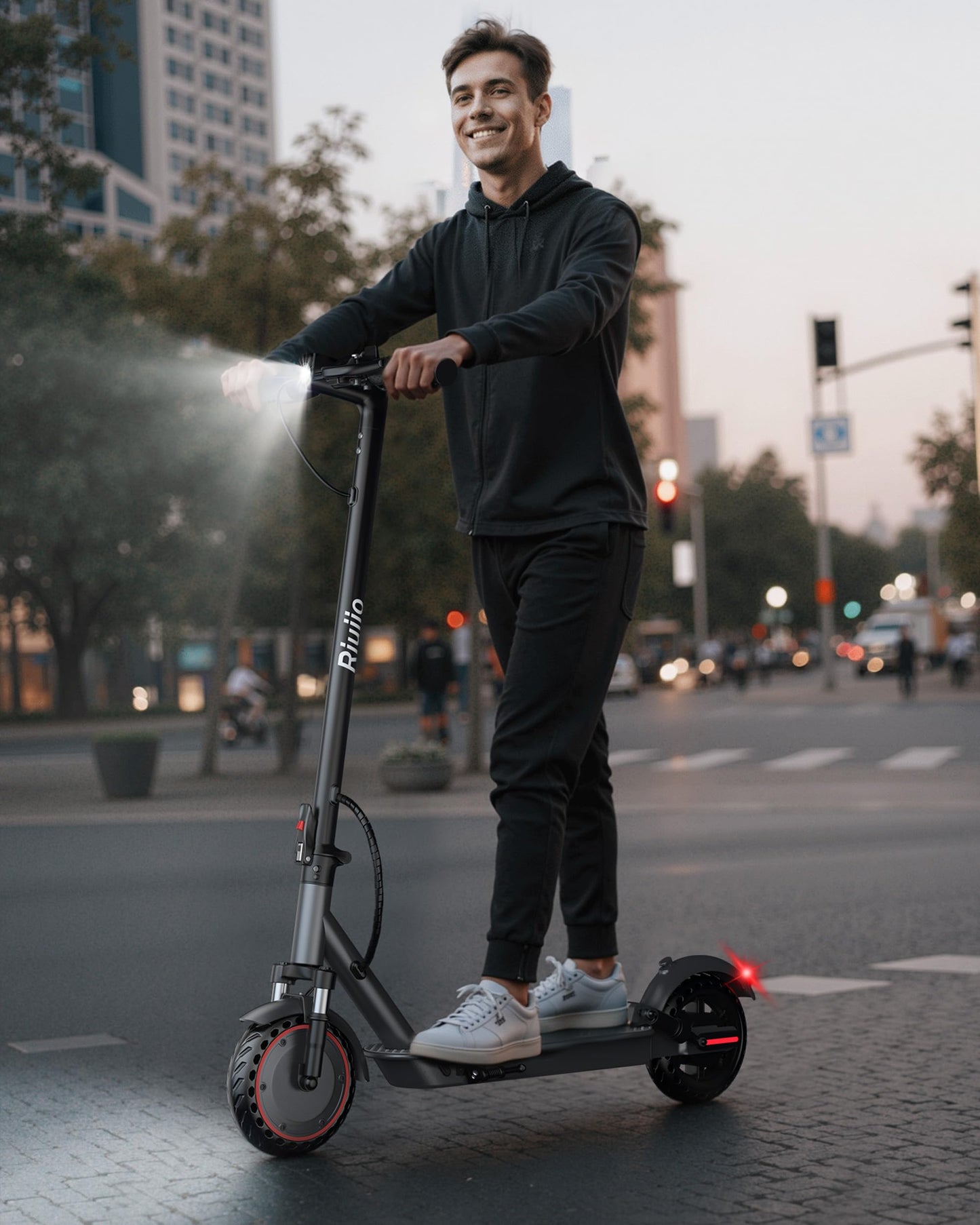 Electric Scooter for Adults, Teens & Big Kids, 350W-500W Motor, 10Mph-21 MPH & 10-28 Miles Max Range, 6.5 to 10 inch Tires, Portable Lightweight E-Scooter