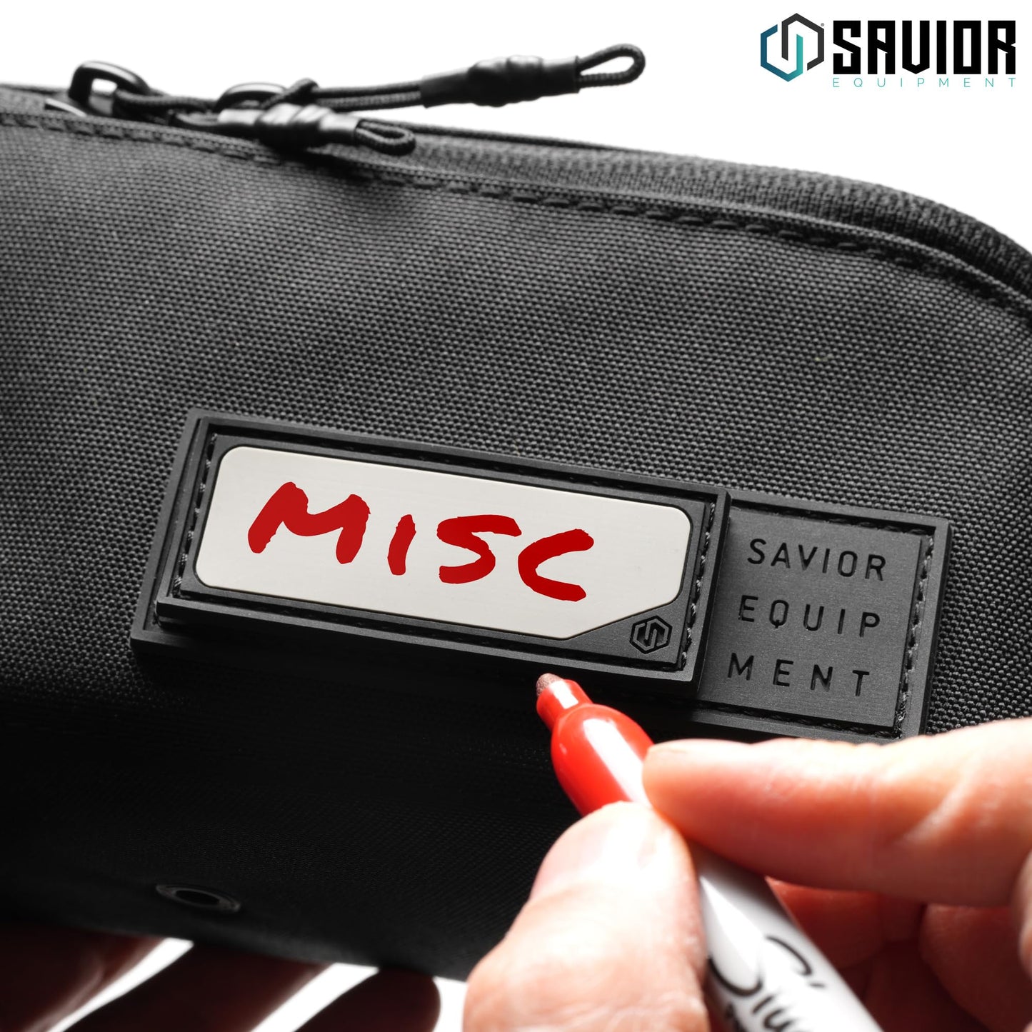 Savior Equipment Utility Pouch Ammo Storage Organizer Range Gear Accessories w/ 4 Writable ID Patches, Opens As a Tray, Semi-Hard Shell, 2-Pack (Black/Green)