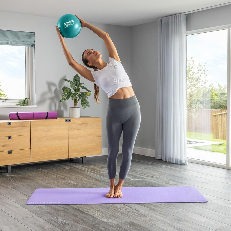 Core Balance 9-Inch Anti-Burst Pilates Ball | Mini Exercise Ball for Yoga, Barre & Core Stability