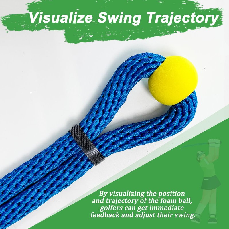 Cusprtm Golf Rope Swing Trainer, Professional Golf Swing Rope Training Aid to Improve Speed, Tempo, Rhythm, Flexibility and Strength, Golf Warm-Up Practice Equipment for Golfers of All Levels (Blue)