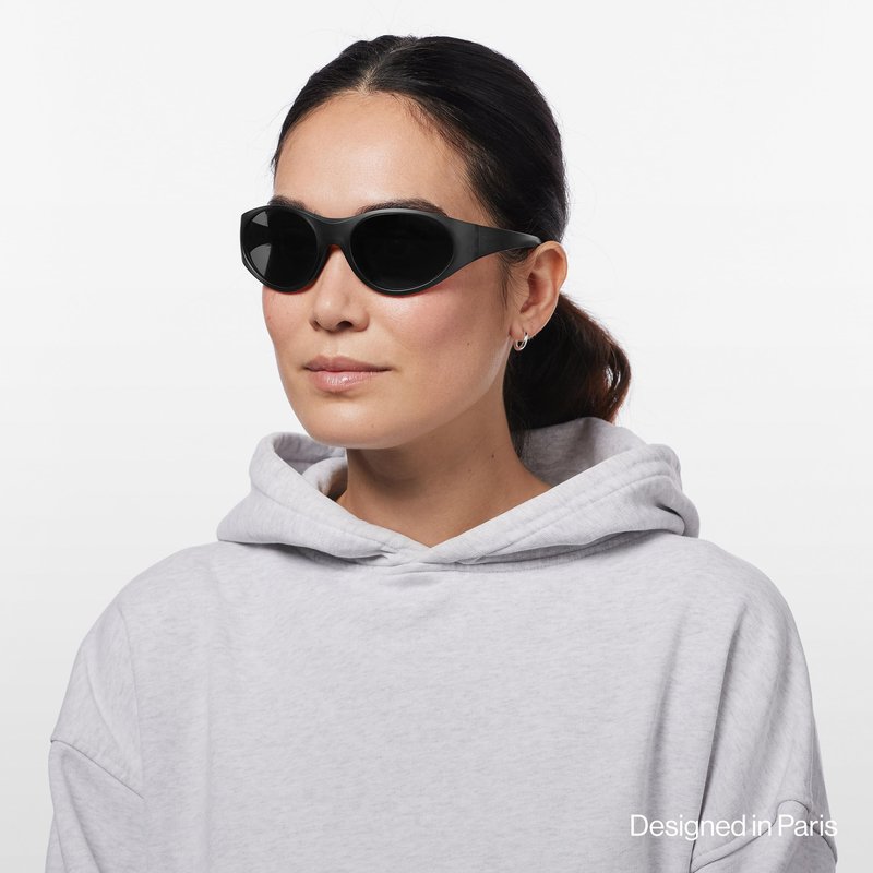 IZIPIZI HORIZON Wraparound Sport Sunglasses - Designed in Paris - Polarized Water-Repellent Shades for Men & Women - 100% UV Protection, Salt-Resistant Lenses - Black