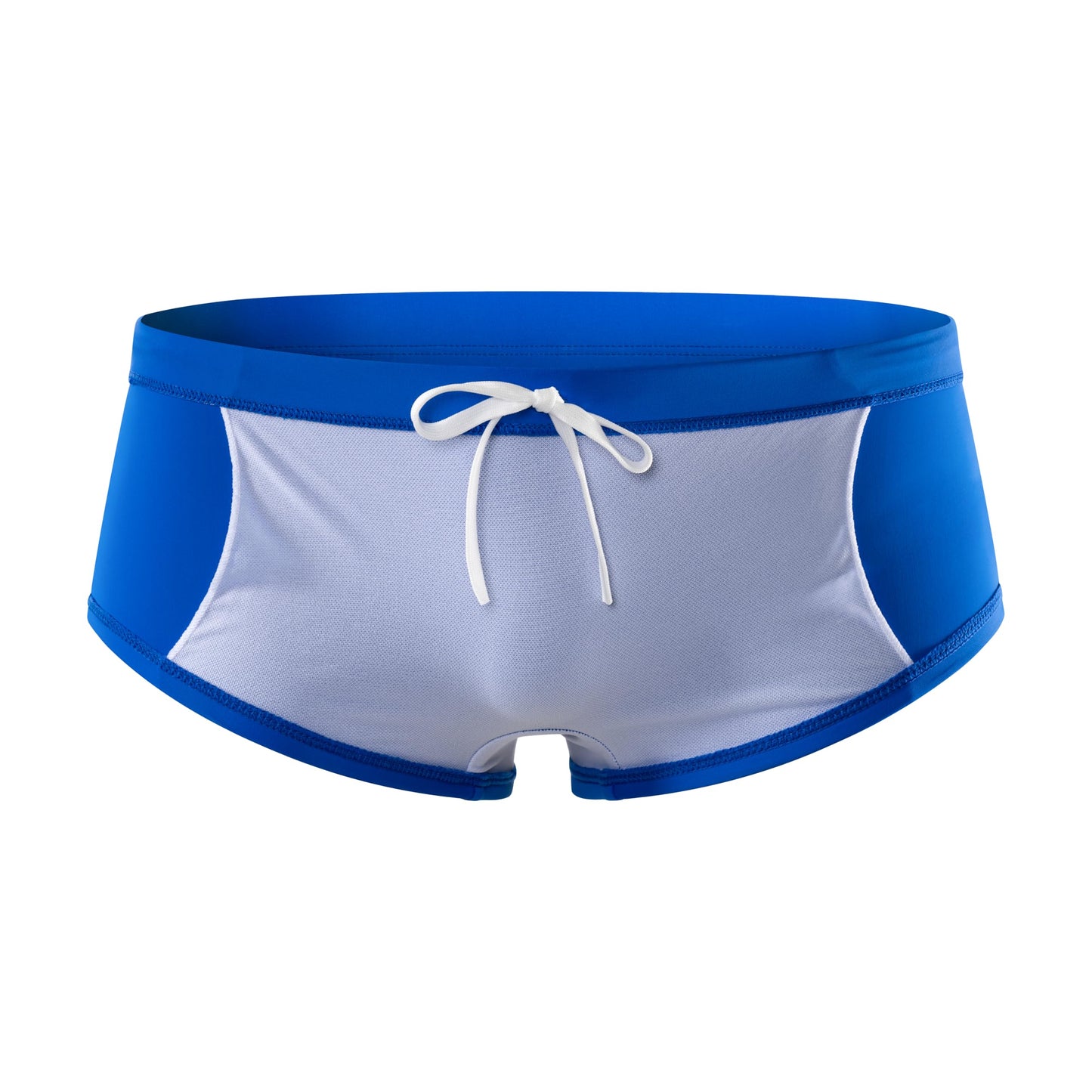 MY KILOMETRE Men's Square Leg Swimsuits Briefs Quick Dry Durable Athletic Swim Jammers for Training Swimming Solid Color Swimwear for Men (Blue M)