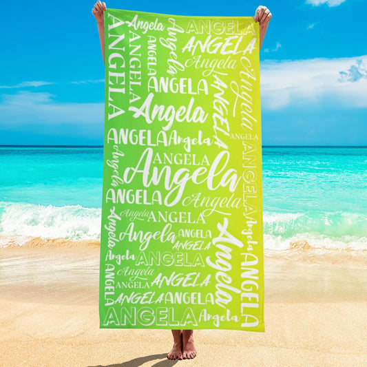 Esmtuaij Personalized Beach Towels for Kids and Adults, Custom Beach Towels with Name, Custom Quick-Drying Travel & Pool & Beach Towels,Customized Gifts for Women & Men & Children