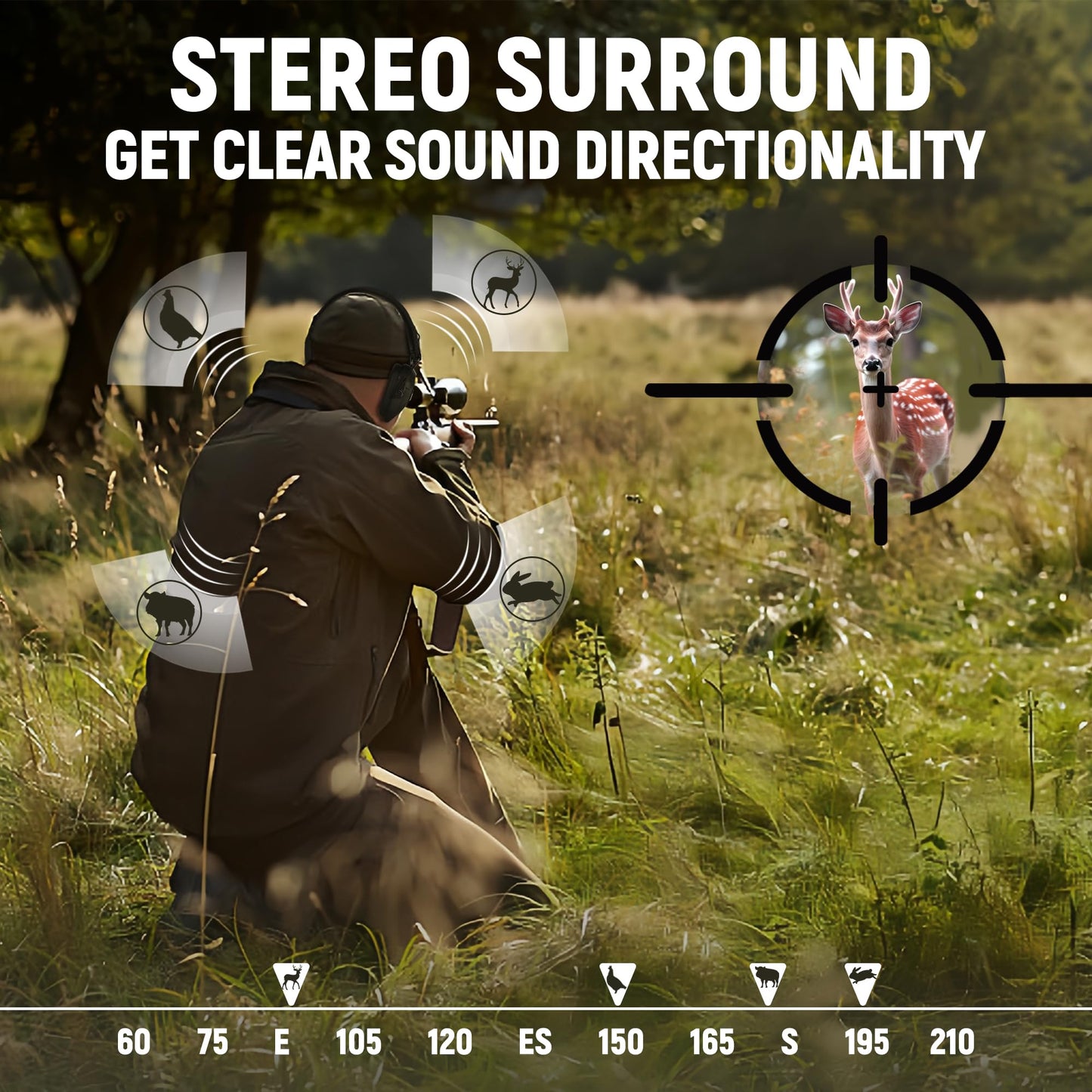 TACWIN Shooting Ear Protection for Gun Range, Active Noise Reduction NRR 23dB Hearing Protection Ear Muffs for Shooting