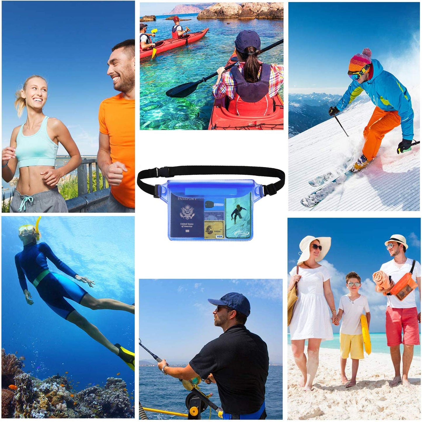 AiRunTech Waterproof Dry Bag and Waterproof Cell Phone Bag for Outdoor Water Sports, Boating, Hiking,Kayaking,Fishing
