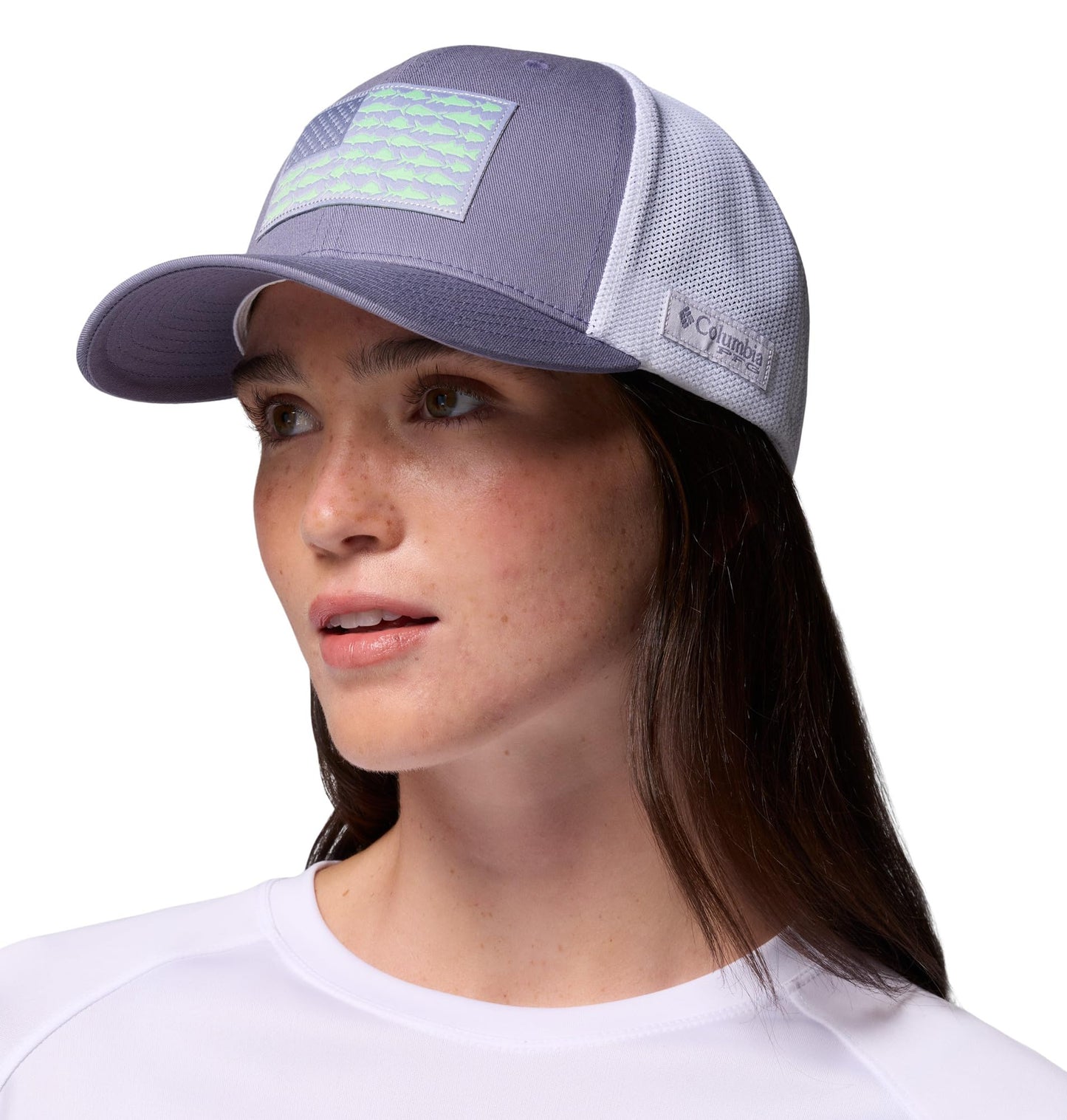 Columbia Unisex PFG Fish Flag Mesh Ball Cap, New Moon/Fish Flag, XX-Large