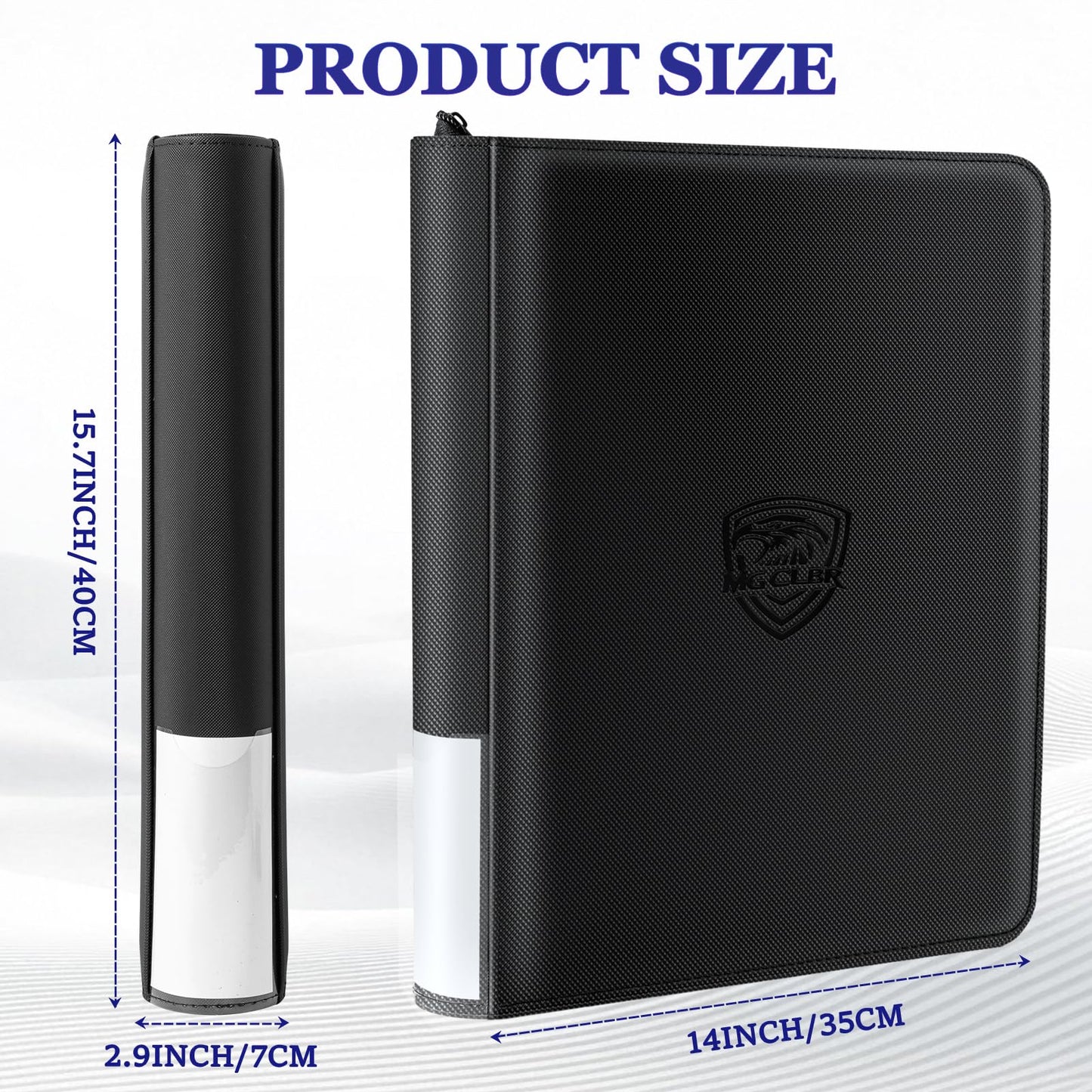 MGCLBR Top Loader Binder – Holds 324 Cards (20 Hard Sleeves Included),9-Pocket Side-Loading Card Binder Ringless Double-Sided – Perfect for Trading/Sports Cards & Tournaments