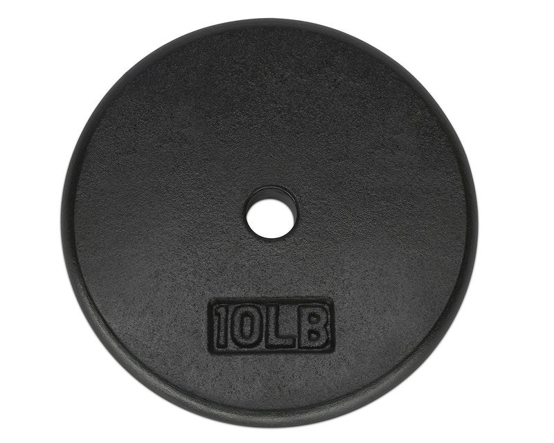 Yes4All Tri-Grip Handles Olympic Weight Plates/Cast Iron Weight Plates, Suitable for Barbell Exercises, Strength, Flexibility Training - 35lb (Set 4pcs)