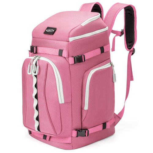 Lunidry Ski Boot Bag, 65L Waterproof Ski Bag & Snowboard Boot Bag, Travel Backpack for Skis Snowboard Helmet Goggles & Accessories