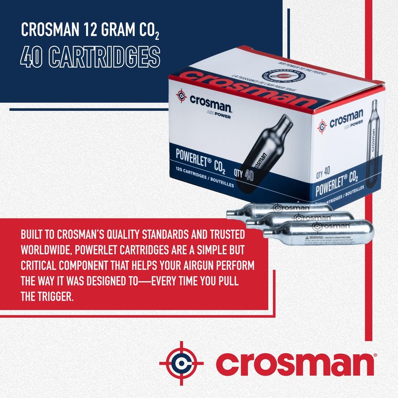 Crosman 12 Gram CO2 (40 Cartridges)