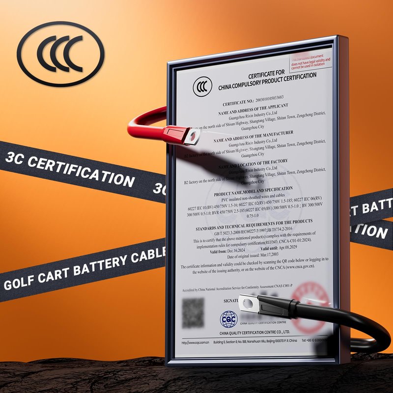CLUBRALLY Golf Cart Battery Cables Power Wiring Kit, 4 Gauge EZGO Battery Cables for 1994-Up EZGO TXT 36 & 48 Volt Golf Carts