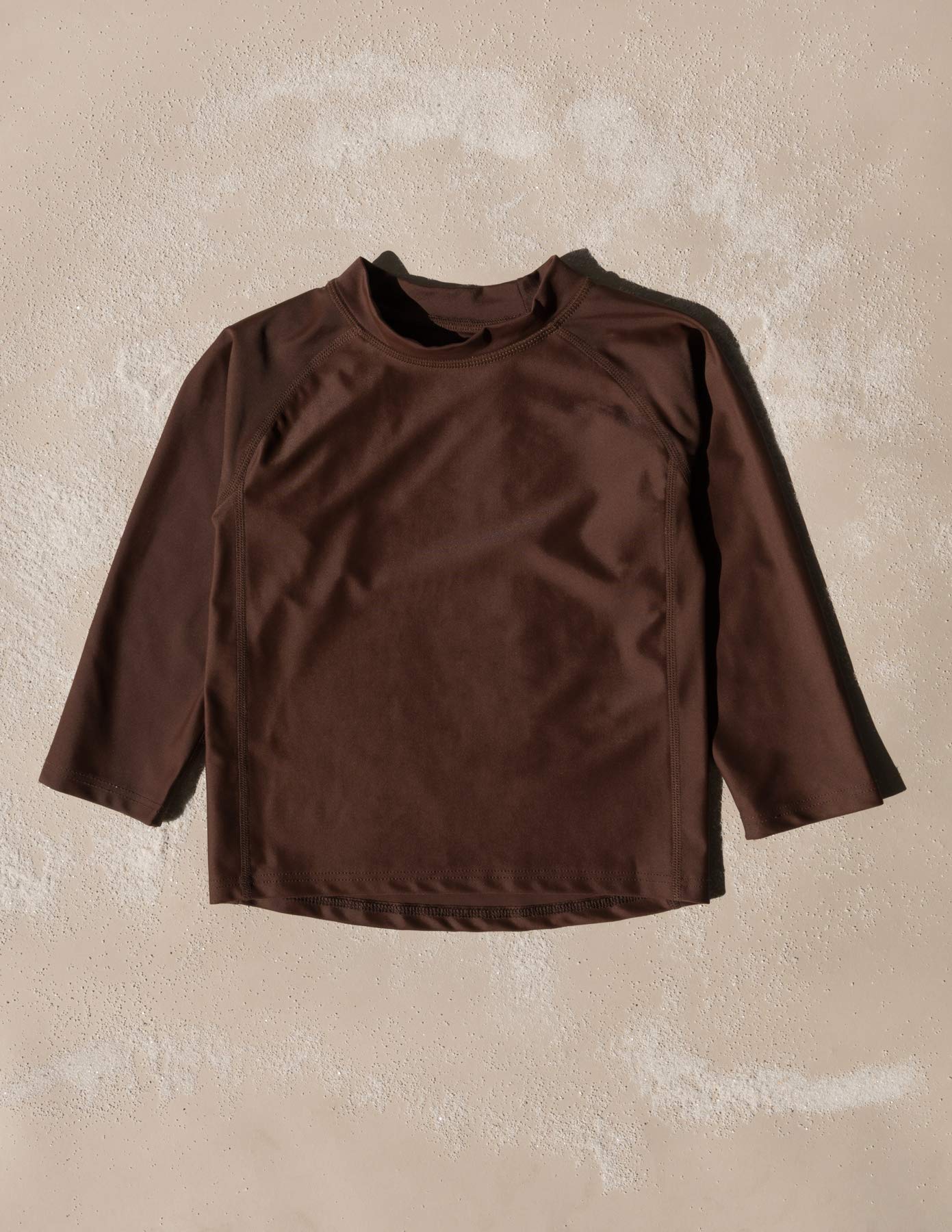 Leveret Long Sleeve Rash Guard (4 Toddler, Brown)