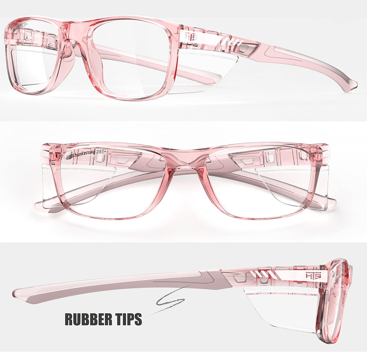 HTS HUNTERSKY Safety Glasses - ANSI Z87 Anti-Fog, Scratch-Resistant | Small Size for Men & Women