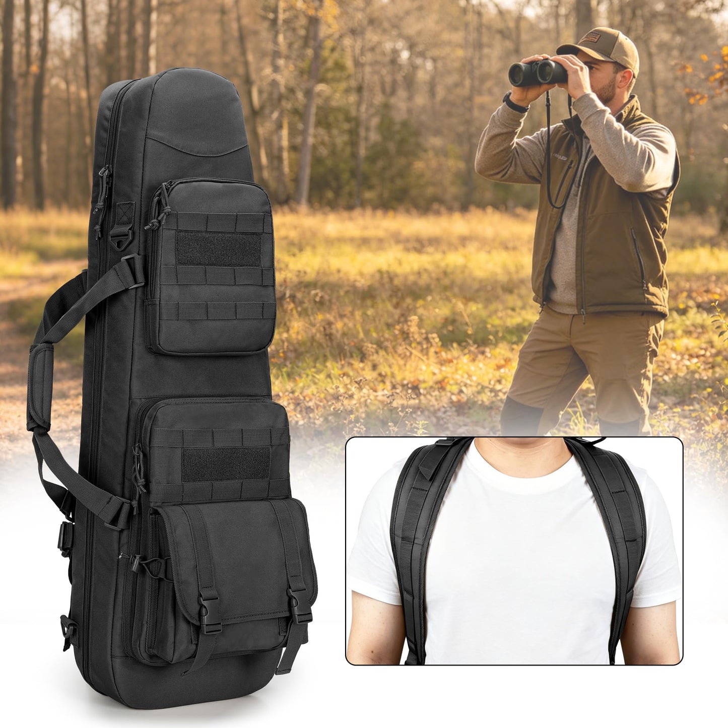 DSLEAF Long Soft Bag Backpack & Padded Duffle Bag