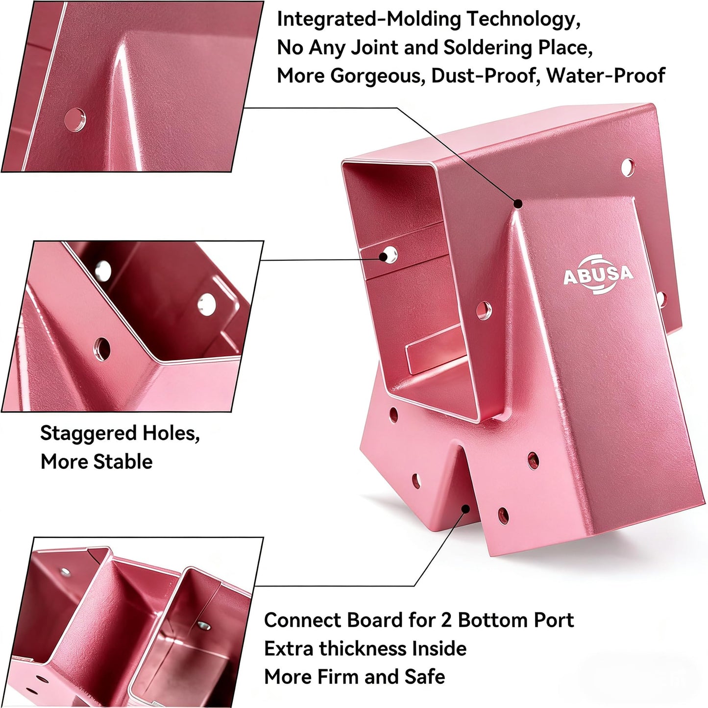 ABUSA Heavy Duty Children Set Hardware Replacement Kit Including 2 Pink Brackets 4 Hangers 2 Pink Seats for Outdoor Playground Equipment Parts Hardware Included (P007)