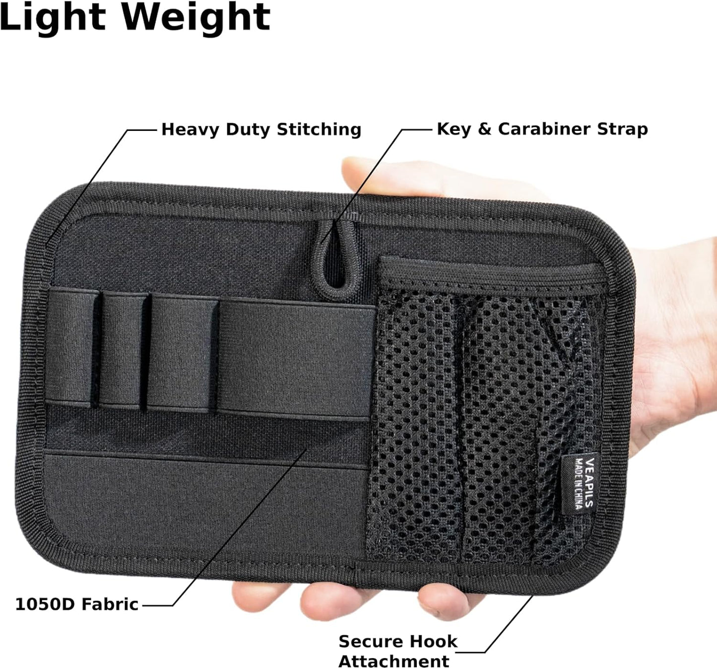 Tactical Bag Insert Panel Organizer - Modular Backpack Insert with Hook Fasteners | Small Admin Pouch for Travel