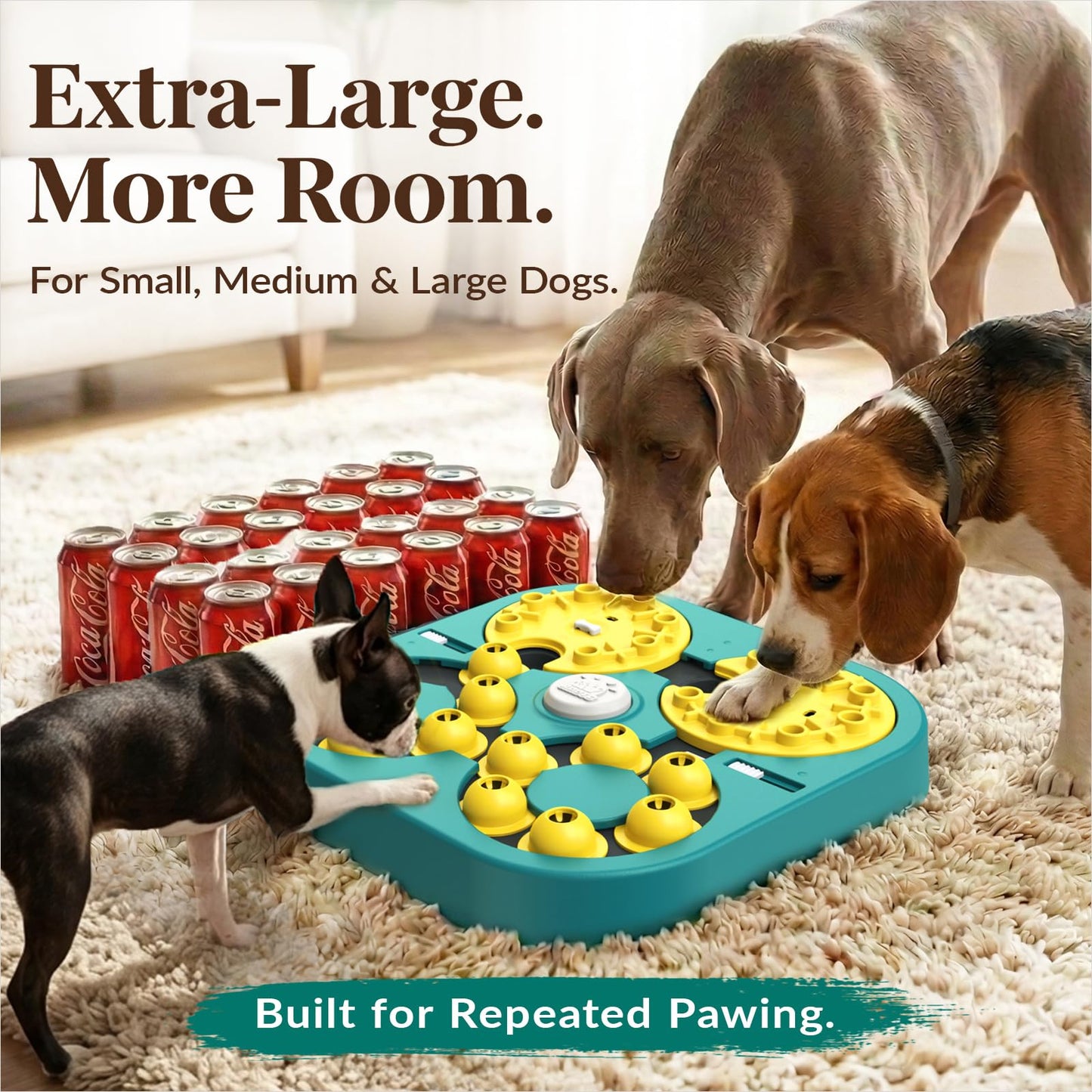 KADTC XL 5-Levels Dog Puzzle Toy, 6 Games Mental Stimulation for Smart Dogs